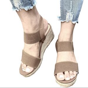 BRAND NEW SEYCHELLES ESPADRILLE DOUBLE STRAP WEDGE PLATFORM SANDAL